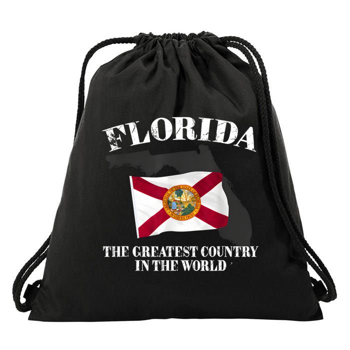 Florida The Greatest Country In The World Drawstring Bag