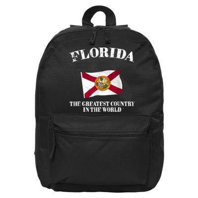 Florida The Greatest Country In The World 16 in Basic Backpack