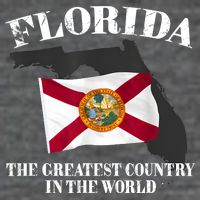 Florida The Greatest Country In The World Flat Bill Trucker Hat