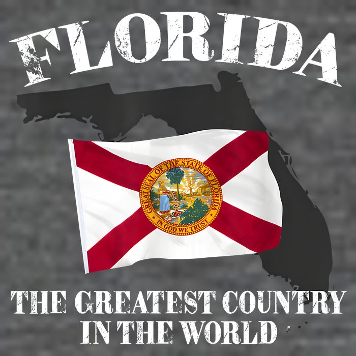 Florida The Greatest Country In The World Flat Bill Trucker Hat
