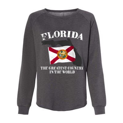 Florida The Greatest Country In The World Womens California Wash Sweatshirt