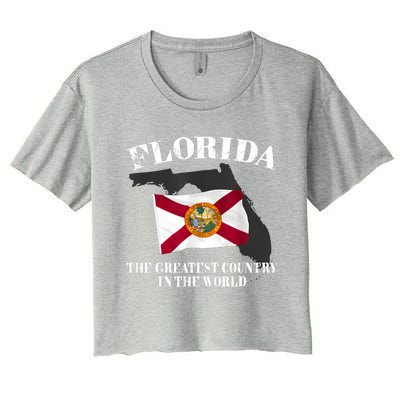 Florida The Greatest Country In The World Women's Crop Top Tee