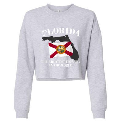 Florida The Greatest Country In The World Cropped Pullover Crew