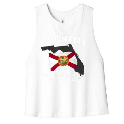 Florida The Greatest Country In The World Women's Racerback Cropped Tank