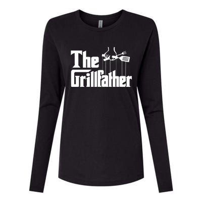 Funny The Grillfather Bbq Grill And Smoker Barbecue Chef Gift Funny Gift Womens Cotton Relaxed Long Sleeve T-Shirt