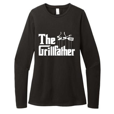 Funny The Grillfather Bbq Grill And Smoker Barbecue Chef Gift Funny Gift Womens CVC Long Sleeve Shirt