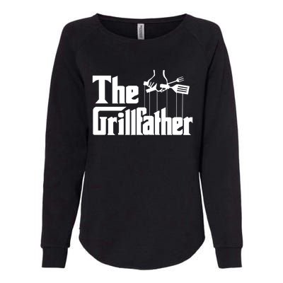 Funny The Grillfather Bbq Grill And Smoker Barbecue Chef Gift Funny Gift Womens California Wash Sweatshirt