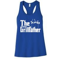 Funny The Grillfather Bbq Grill And Smoker Barbecue Chef Gift Funny Gift Women's Racerback Tank