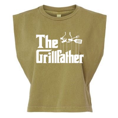 Funny The Grillfather Bbq Grill And Smoker Barbecue Chef Gift Funny Gift Garment-Dyed Women's Muscle Tee