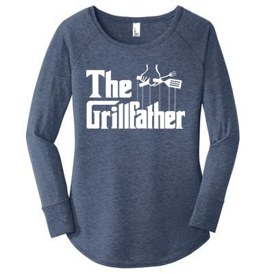 Funny The Grillfather Bbq Grill And Smoker Barbecue Chef Gift Funny Gift Women's Perfect Tri Tunic Long Sleeve Shirt