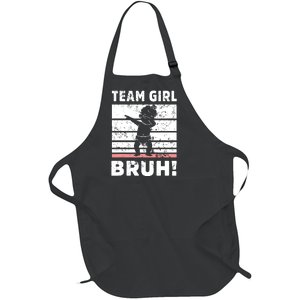 Family Team Girl Bruh Gender Reveal Party Announcement Full-Length Apron With Pockets