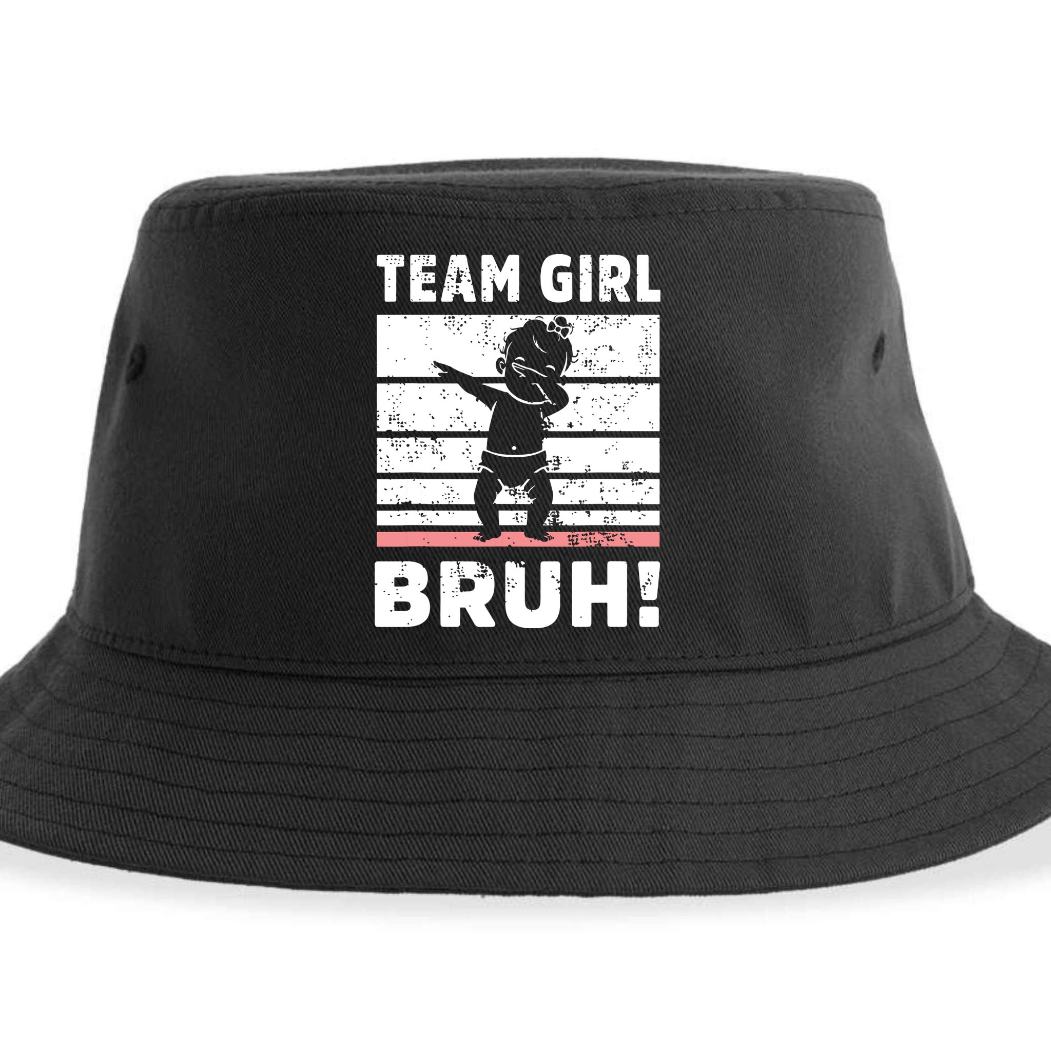 Family Team Girl Bruh Gender Reveal Party Announcement Sustainable Bucket Hat