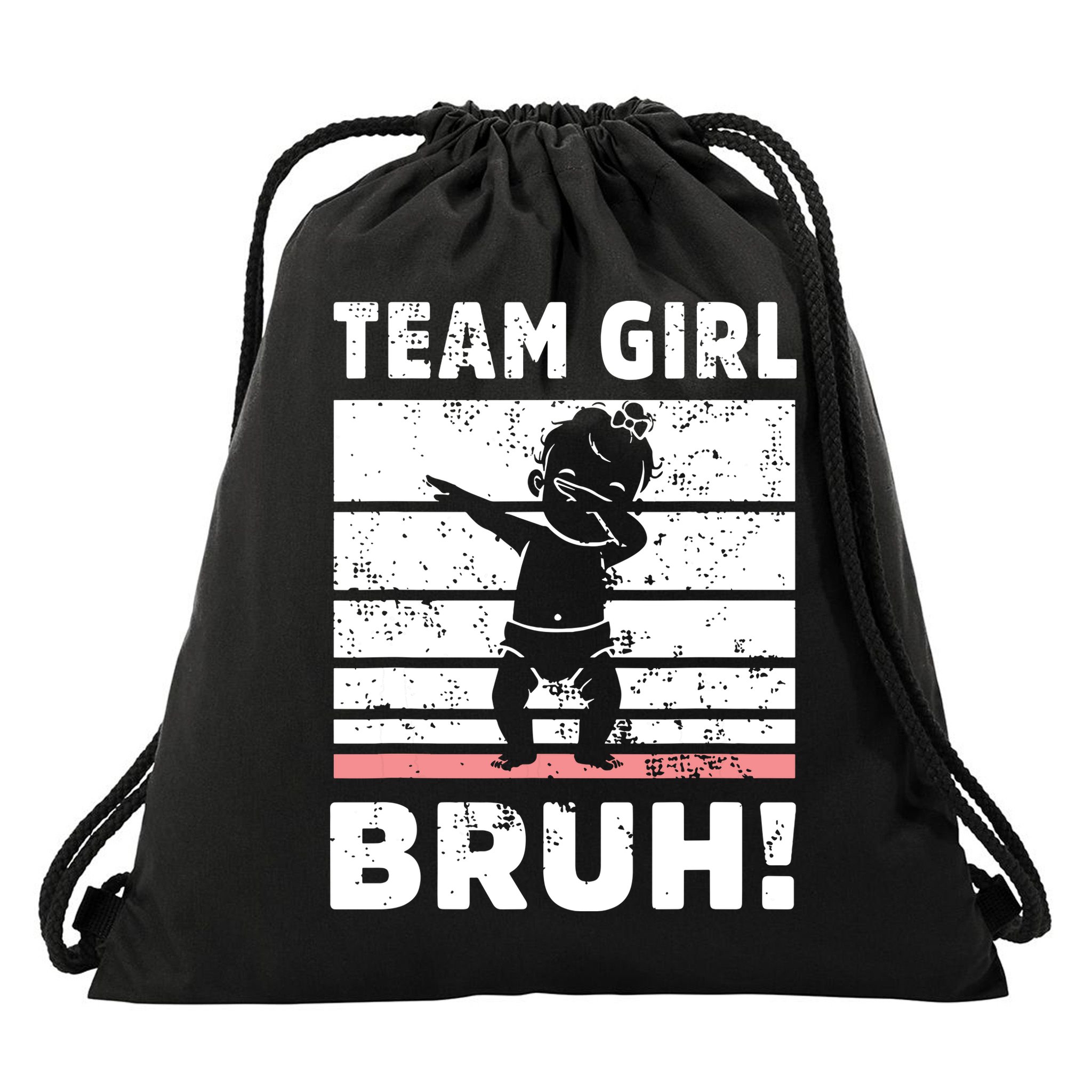 Family Team Girl Bruh Gender Reveal Party Announcement Drawstring Bag