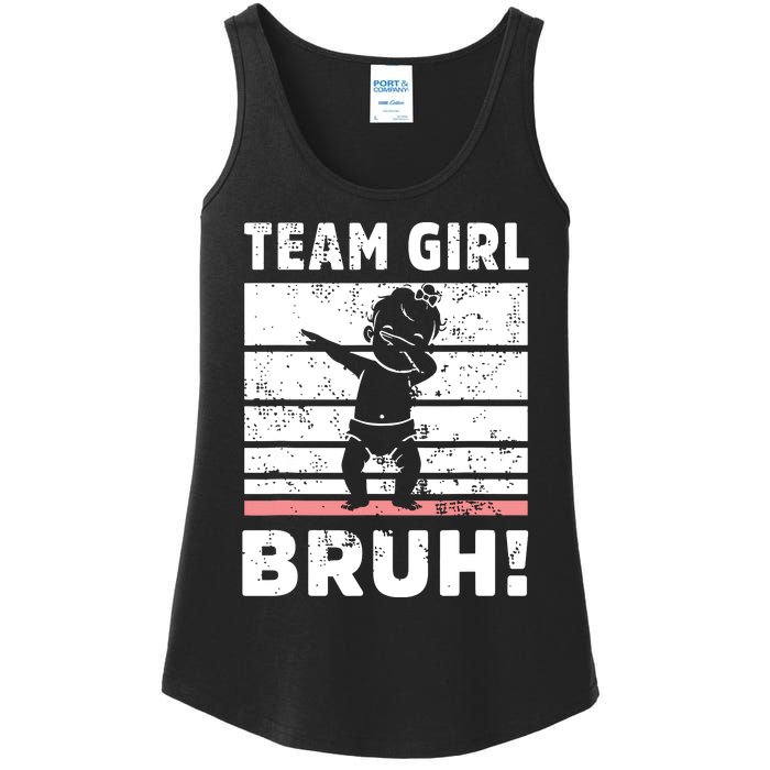 Family Team Girl Bruh Gender Reveal Party Announcement Ladies Essential Tank