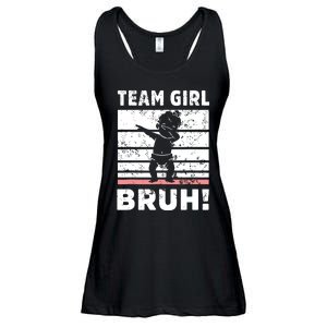 Family Team Girl Bruh Gender Reveal Party Announcement Ladies Essential Flowy Tank