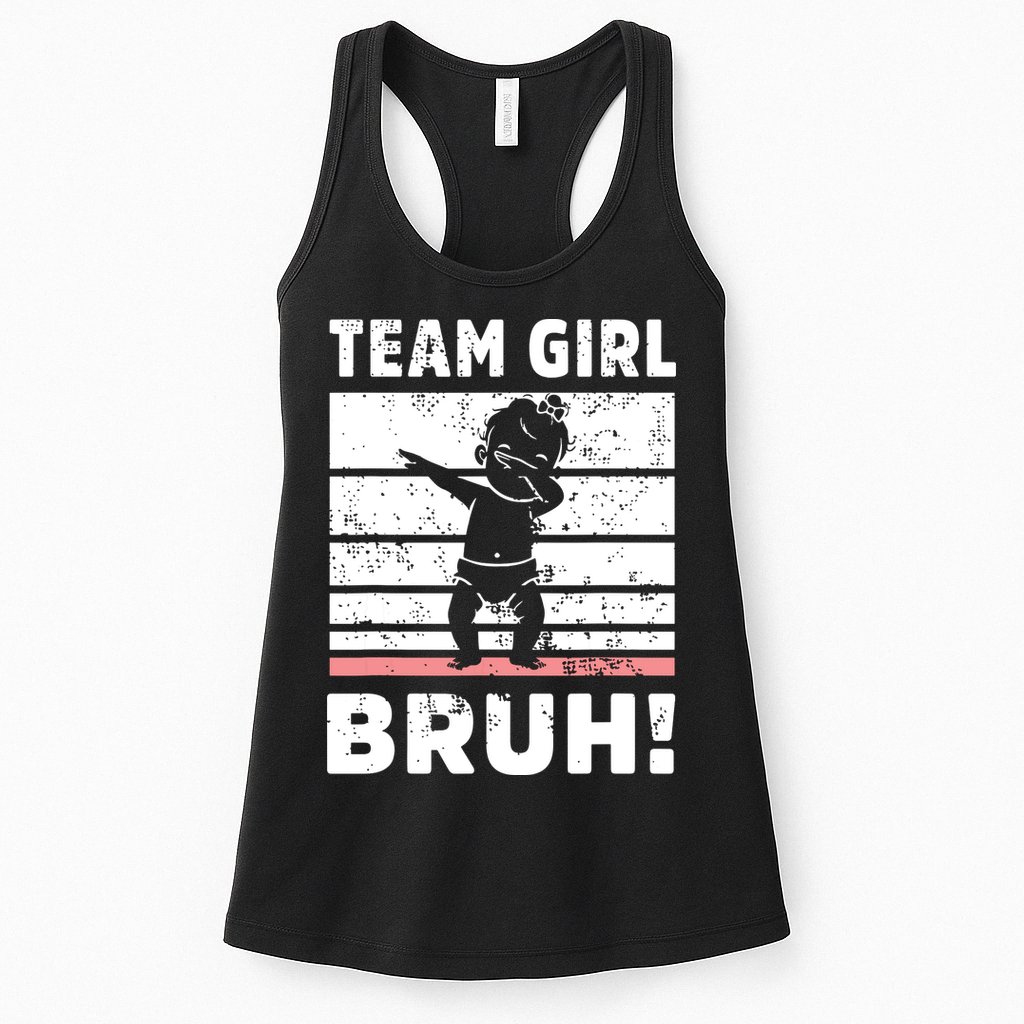 Family Team Girl Bruh Gender Reveal Party Announcement Womens Tank Top