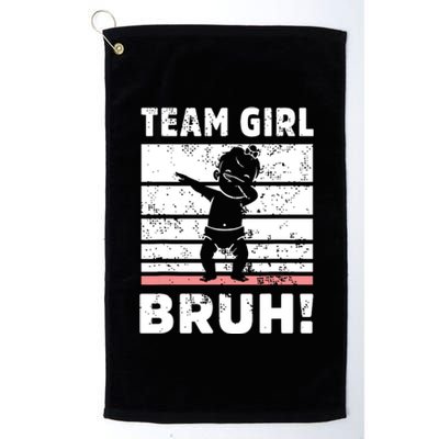 Family Team Girl Bruh Gender Reveal Party Announcement Platinum Collection Golf Towel