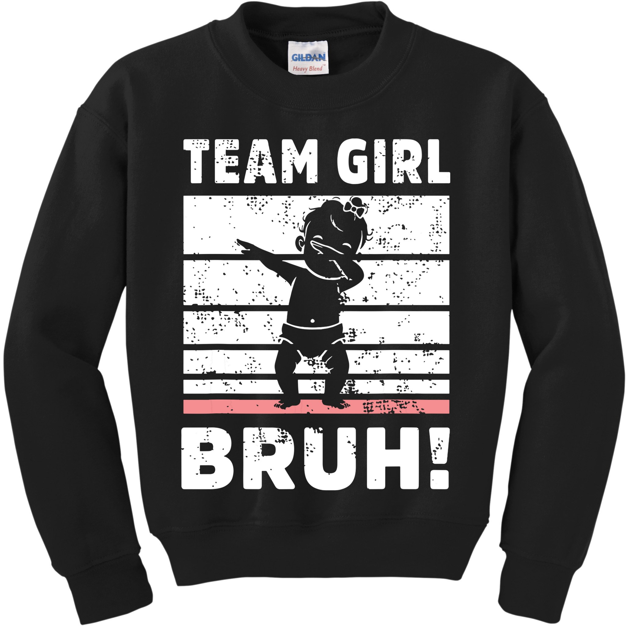Family Team Girl Bruh Gender Reveal Party Announcement Kids Sweatshirt