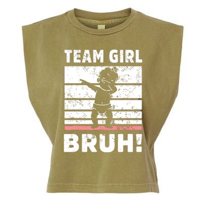 Family Team Girl Bruh Gender Reveal Party Announcement Garment-Dyed Women's Muscle Tee