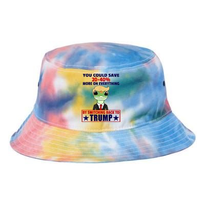 Funny Trump Gecko Switch Back To Trump Save More Republican Trump 2024 Tie Dye Newport Bucket Hat