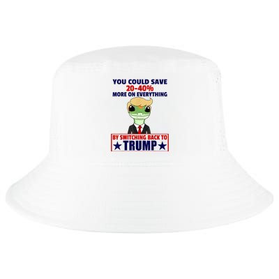 Funny Trump Gecko Switch Back To Trump Save More Republican Trump 2024 Cool Comfort Performance Bucket Hat