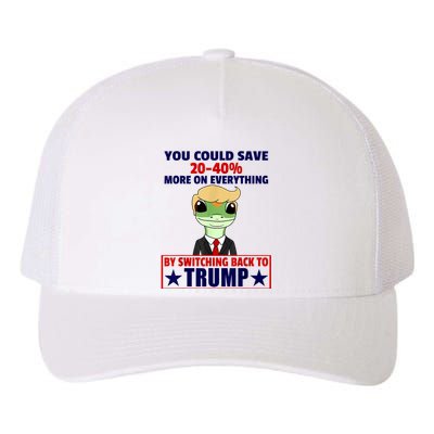 Funny Trump Gecko Switch Back To Trump Save More Republican Trump 2024 Yupoong Adult 5-Panel Trucker Hat