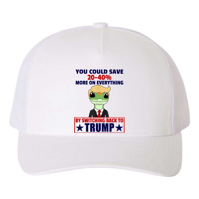 Funny Trump Gecko Switch Back To Trump Save More Republican Trump 2024 Yupoong Adult 5-Panel Trucker Hat