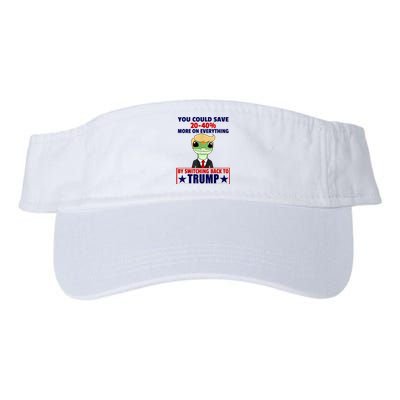 Funny Trump Gecko Switch Back To Trump Save More Republican Trump 2024 Valucap Bio-Washed Visor