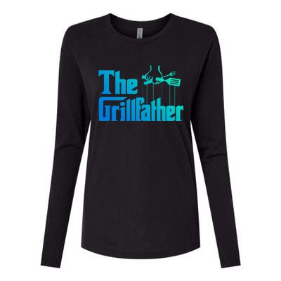 Funny The Grillfather Bbq Grill And Smoker Barbecue Chef Gift Womens Cotton Relaxed Long Sleeve T-Shirt