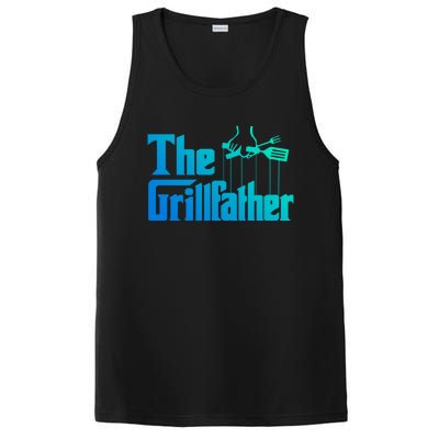 Funny The Grillfather Bbq Grill And Smoker Barbecue Chef Gift PosiCharge Competitor Tank