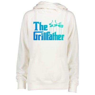 Funny The Grillfather Bbq Grill And Smoker Barbecue Chef Gift Womens Funnel Neck Pullover Hood