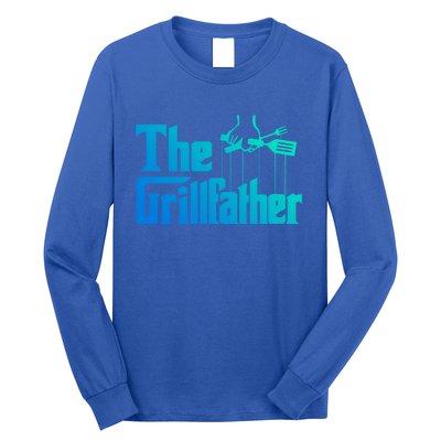 Funny The Grillfather Bbq Grill And Smoker Barbecue Chef Gift Long Sleeve Shirt