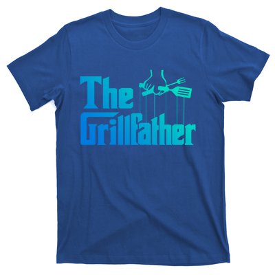 Funny The Grillfather Bbq Grill And Smoker Barbecue Chef Gift T-Shirt