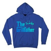 Funny The Grillfather Bbq Grill And Smoker Barbecue Chef Gift Tall Hoodie