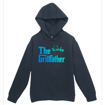 Funny The Grillfather Bbq Grill And Smoker Barbecue Chef Gift Urban Pullover Hoodie