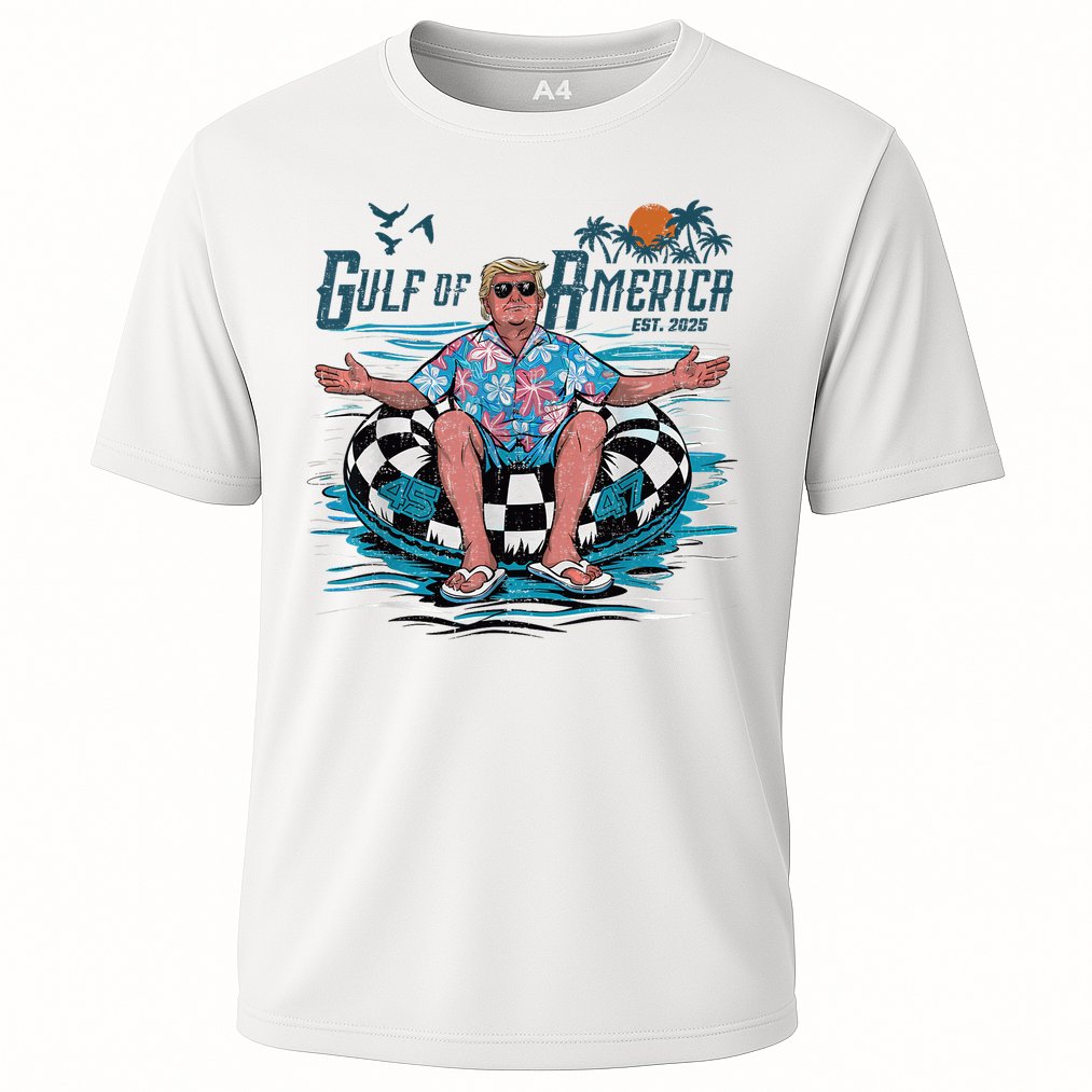 Funny Trump Gulf Of Us America 2025 Trump Merchandise Cooling Performance Crew T-Shirt