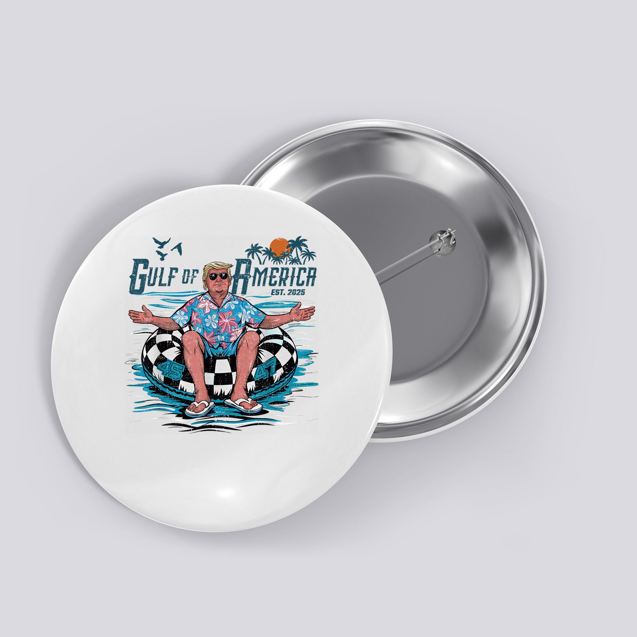 Funny Trump Gulf Of Us America 2025 Trump Merchandise Button