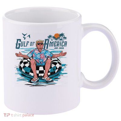 Funny Trump Gulf Of Us America 2025 Trump Merchandise 11oz C Handle Ceramic Mug