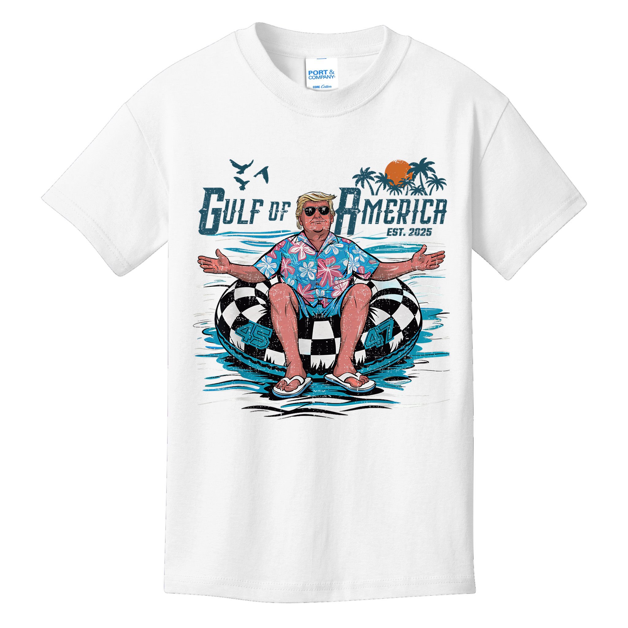 Funny Trump Gulf Of Us America 2025 Trump Merchandise Kids T-Shirt