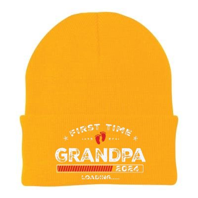 First Time Grandpa Est 2024 Loading Soon To Be Dad Grandpa Knit Cap Winter Beanie