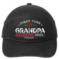 First Time Grandpa Est 2024 Loading Soon To Be Dad Grandpa 7-Panel Snapback Hat