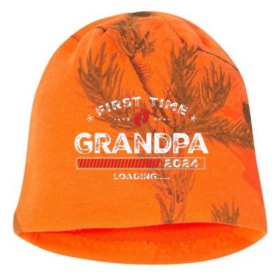 First Time Grandpa Est 2024 Loading Soon To Be Dad Grandpa Kati - Camo Knit Beanie