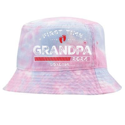 First Time Grandpa Est 2024 Loading Soon To Be Dad Grandpa Tie-Dyed Bucket Hat