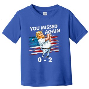 Funny Trump Golf Course Gunshots 02 Trump Is Safe Toddler T-Shirt