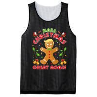 Funny Trump Gingerbread Man Make Christmas Great Again 2024 Mesh Reversible Basketball Jersey Tank