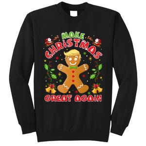 Funny Trump Gingerbread Man Make Christmas Great Again 2024 Tall Sweatshirt