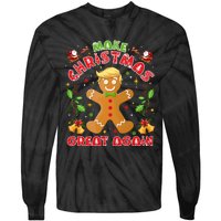 Funny Trump Gingerbread Man Make Christmas Great Again 2024 Tie-Dye Long Sleeve Shirt