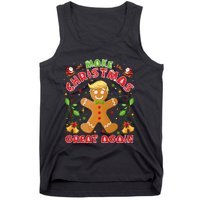 Funny Trump Gingerbread Man Make Christmas Great Again 2024 Tank Top