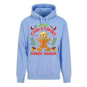 Funny Trump Gingerbread Man Make Christmas Great Again 2024 Unisex Surf Hoodie