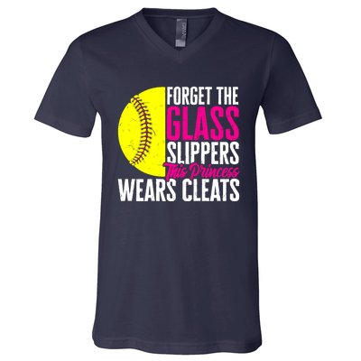 Forget The Glass Slippers This Princess Wears Cleats V-Neck T-Shirt